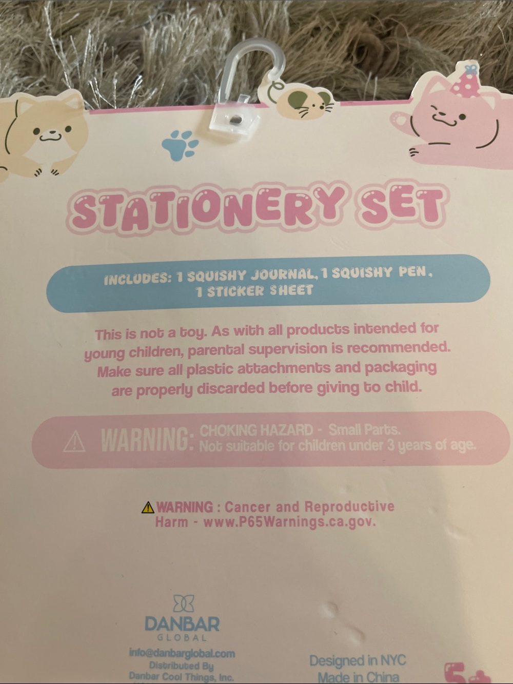 Cute Cat Paw Stationery Set - Pink & White - Picture 4 of 6